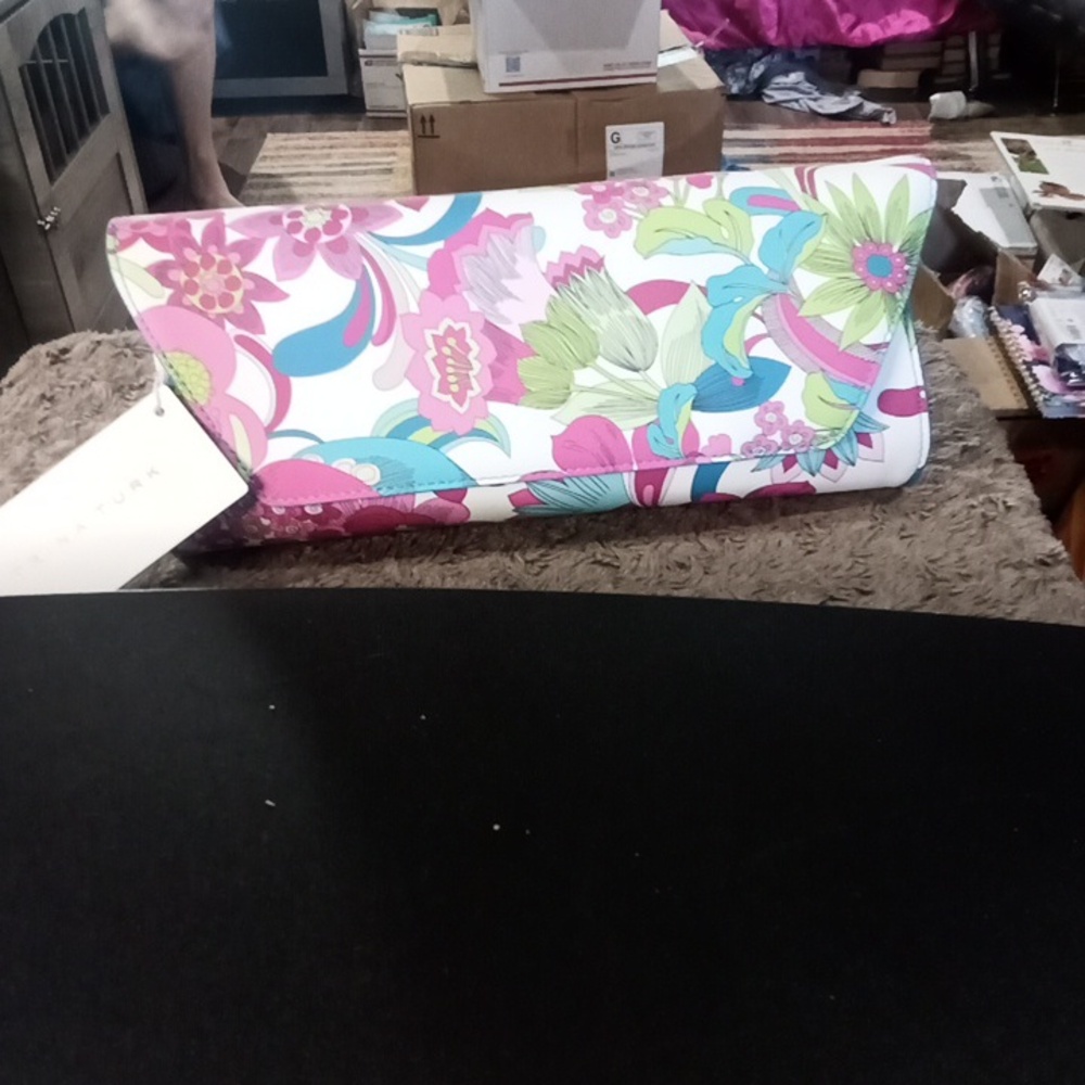 Trina Turk Clutch NWT White Floral